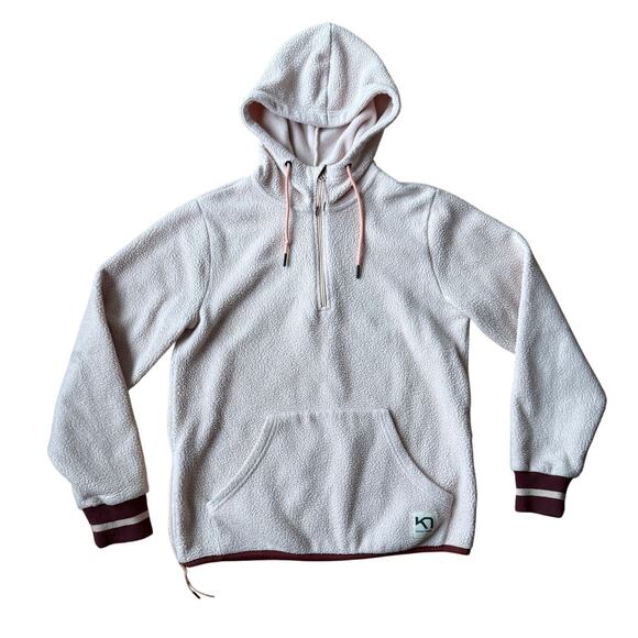 Karitraa Women's Pink 1/2 Zip Pullover Fleece Hoodie Jacket Size M Winter Snow - Picture 2 of 11